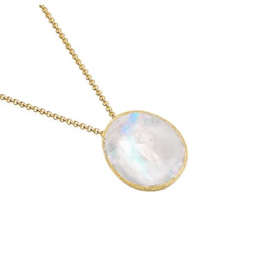 Colgante con Espectrolita en baño de oro 18k