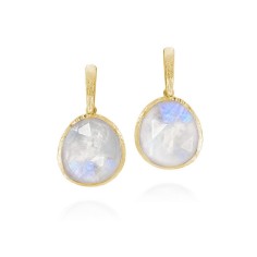 Pendientes Espectrolita con Baño de Oro 18k