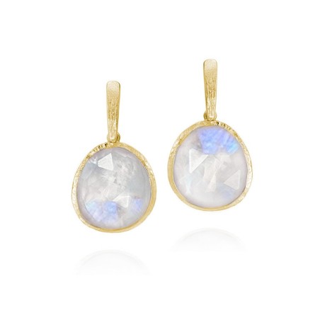 Pendientes Espectrolita con Baño de Oro 18k