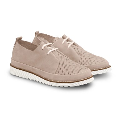 Zapato casual de piel beige