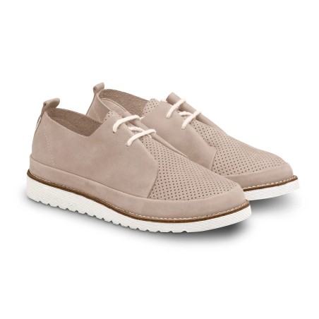 Zapato casual de piel beige