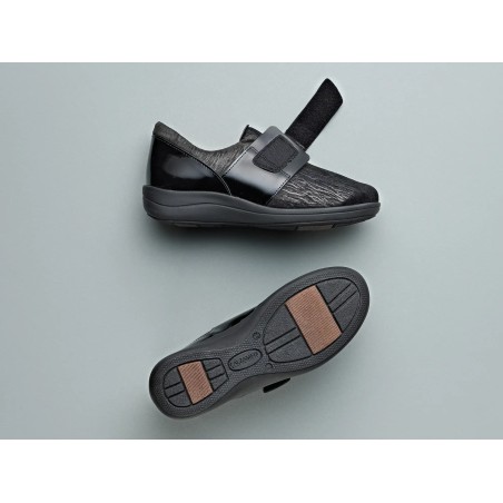 Zapato confort negro especial juanetes