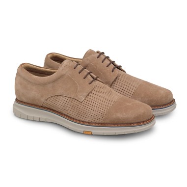 Zapato casual de piel beige