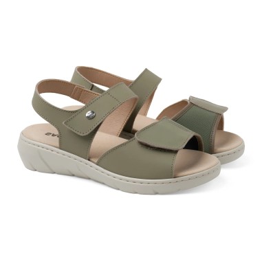 Saguy´s  sandalias kaki 20715ka