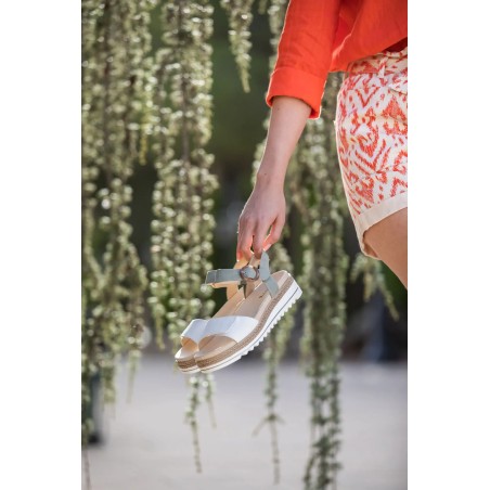 Saguy´s  sandalias verdes 20701ve
