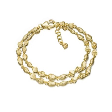 Pulsera NUGGETS de Plata. Baño de Oro 18k