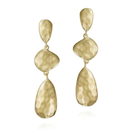 Pendientes ESSENTIAL de Plata.  Baño de Oro 18k