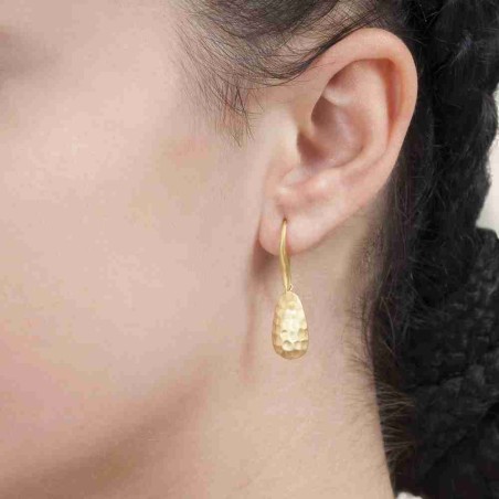 Pendientes ESSENTIAL de Plata.  Baño de Oro 18k