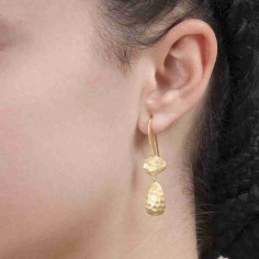Pendientes ESSENTIAL de Plata.  Baño de Oro 18k 2