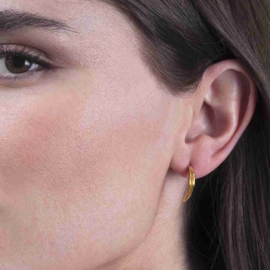 Pendientes ODYSSEY de Plata. Baño de Oro 18k