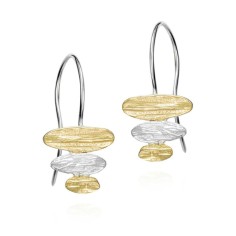 Pendientes ARIZONA de Plata.  Baño de Oro 18k