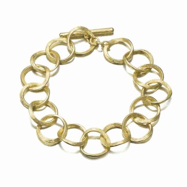 Pulsera   FLORENCE de Plata.  Baño de Oro 18k