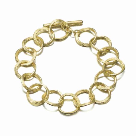 Pulsera   FLORENCE de Plata.  Baño de Oro 18k
