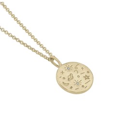 Colgante PLANETARIUM de Plata. Baño de Oro 18k