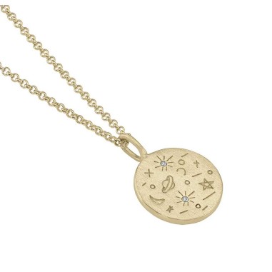 Colgante PLANETARIUM de Plata. Baño de Oro 18k