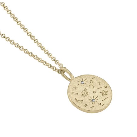 Colgante PLANETARIUM de Plata. Baño de Oro 18k