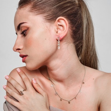 Anillo geométrico de Plata de Ley 925