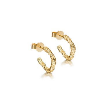 Pendientes LAVA de Plata. Baño de Oro 18k