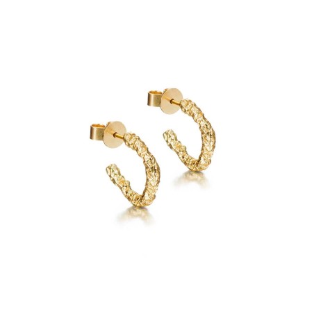 Pendientes LAVA de Plata. Baño de Oro 18k