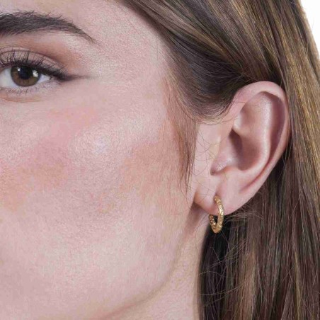 Pendientes LAVA de Plata. Baño de Oro 18k