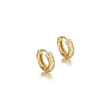 Pendientes  LAVA de Plata. Baño de Oro 18k
