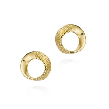 Pendientes SEAWEED de Plata. Baño de Oro 18k
