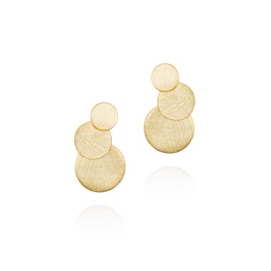 Pendientes OLYMPIA de Plata. Baño de Oro 18k