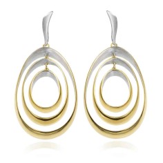 Pendientes BUBBLE de Plata. Baño de Oro 18k