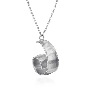 Colgante en espiral de plata de ley 925