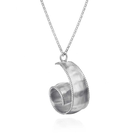 Colgante en espiral de plata de ley 925