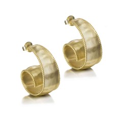 Pendientes en espiral de plata de ley 925 con baño de oro 18k