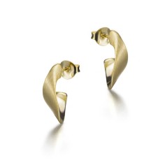 Pendientes NOVA de Plata. Baño de Oro 18k