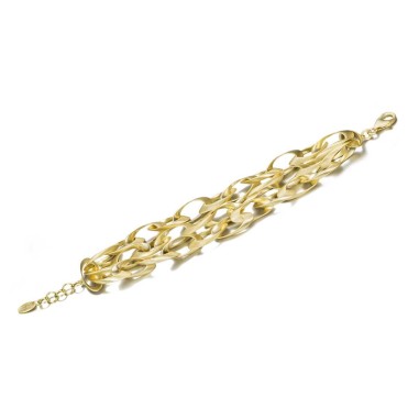 Pulsera NOVA de Plata. Baño de Oro 18k