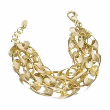 Pulsera NOVA de Plata. Baño de Oro 18k