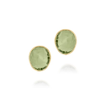 Pendientes de Amatista Verde con baño de oro 18k