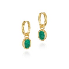 Pendientes ESMERALDA plata/baño oro