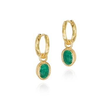 Pendientes ESMERALDA plata/baño oro