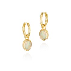 Pendientes ÓPALO plata/baño oro