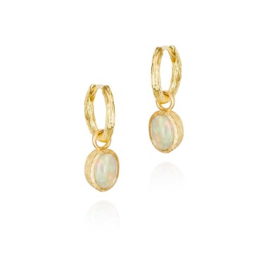 Pendientes ÓPALO plata/baño oro