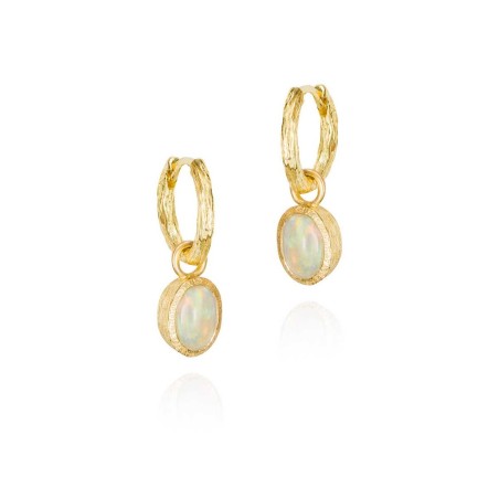 Pendientes ÓPALO plata/baño oro