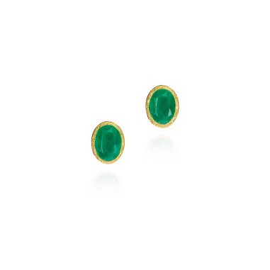 Pendientes ESMERALDA plata/baño oro