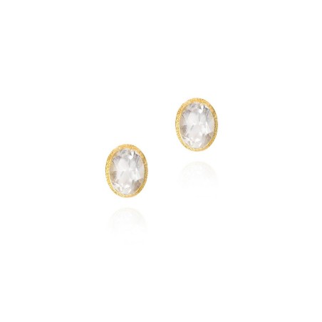 Pendientes TOPACIO BLANCO plata/baño oro