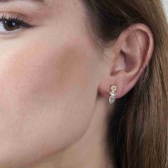 Pendientes de presión con Espectrolita en baño de oro 18k 2