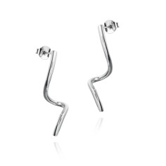 Pendientes espiral de Plata de ley 925