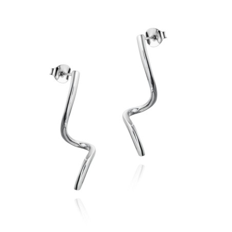Pendientes espiral de Plata de ley 925
