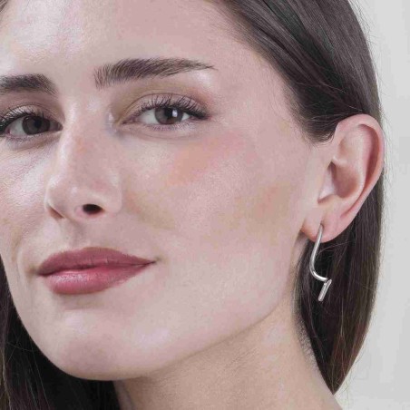 Pendientes espiral de Plata de ley 925