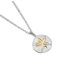 Colgante con estrella en plata con baño de Oro