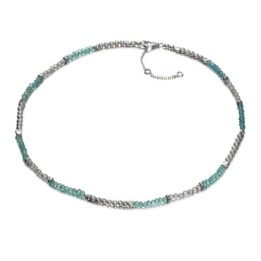 Collar en plata de ley con gemas naturales
