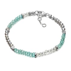 Pulsera en plata de ley con gemas naturales