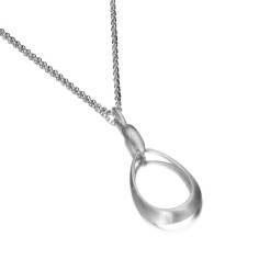 Colgante oval en Plata de ley 925